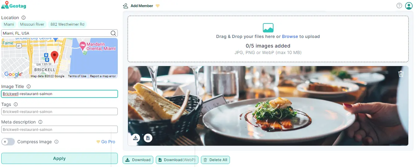 GeoTag images with GeoTagSeo.com